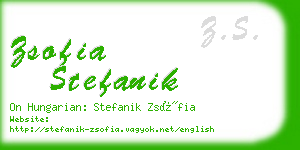 zsofia stefanik business card